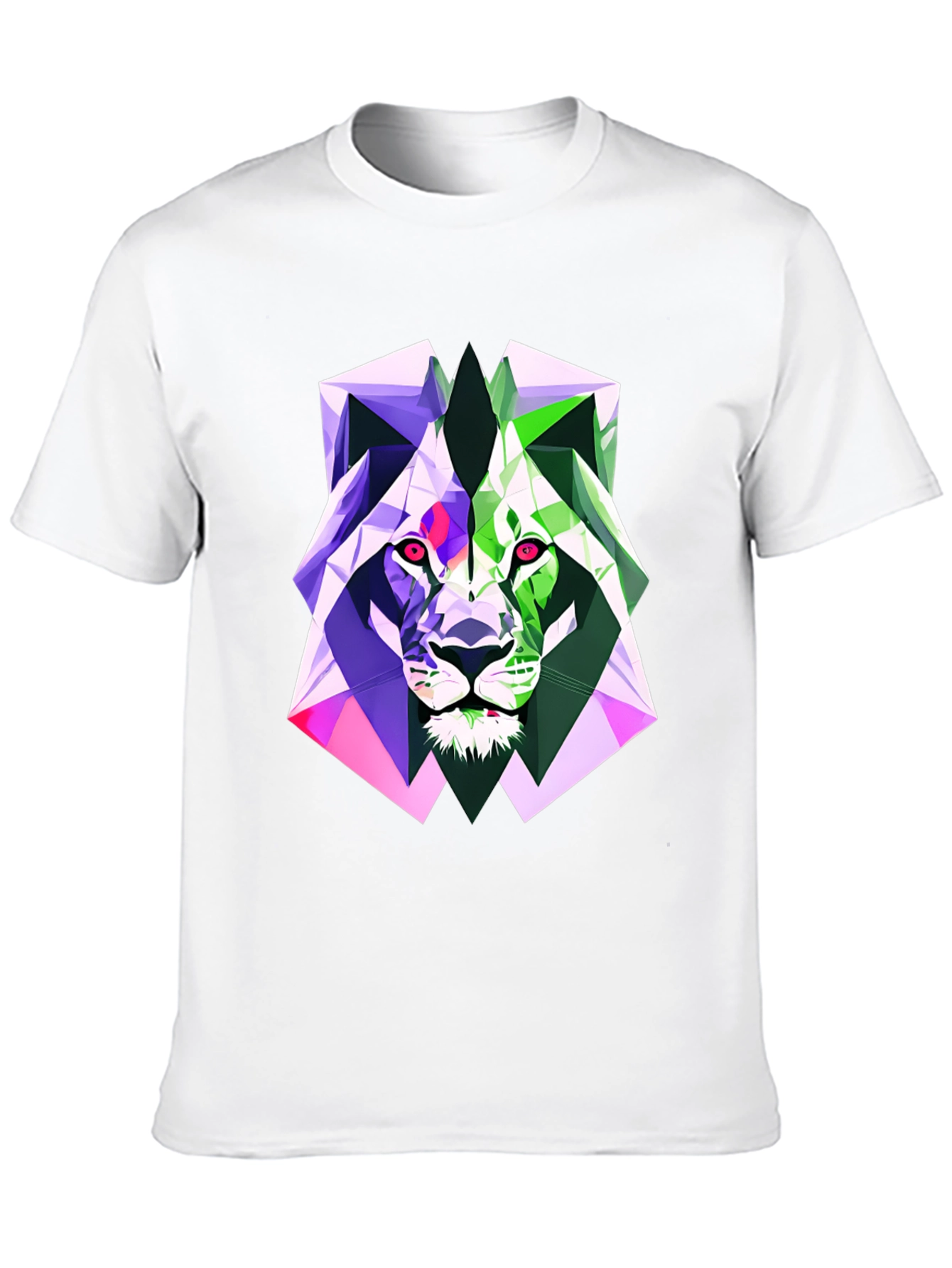 Geometric Lion Graphic Tee - Bold Style