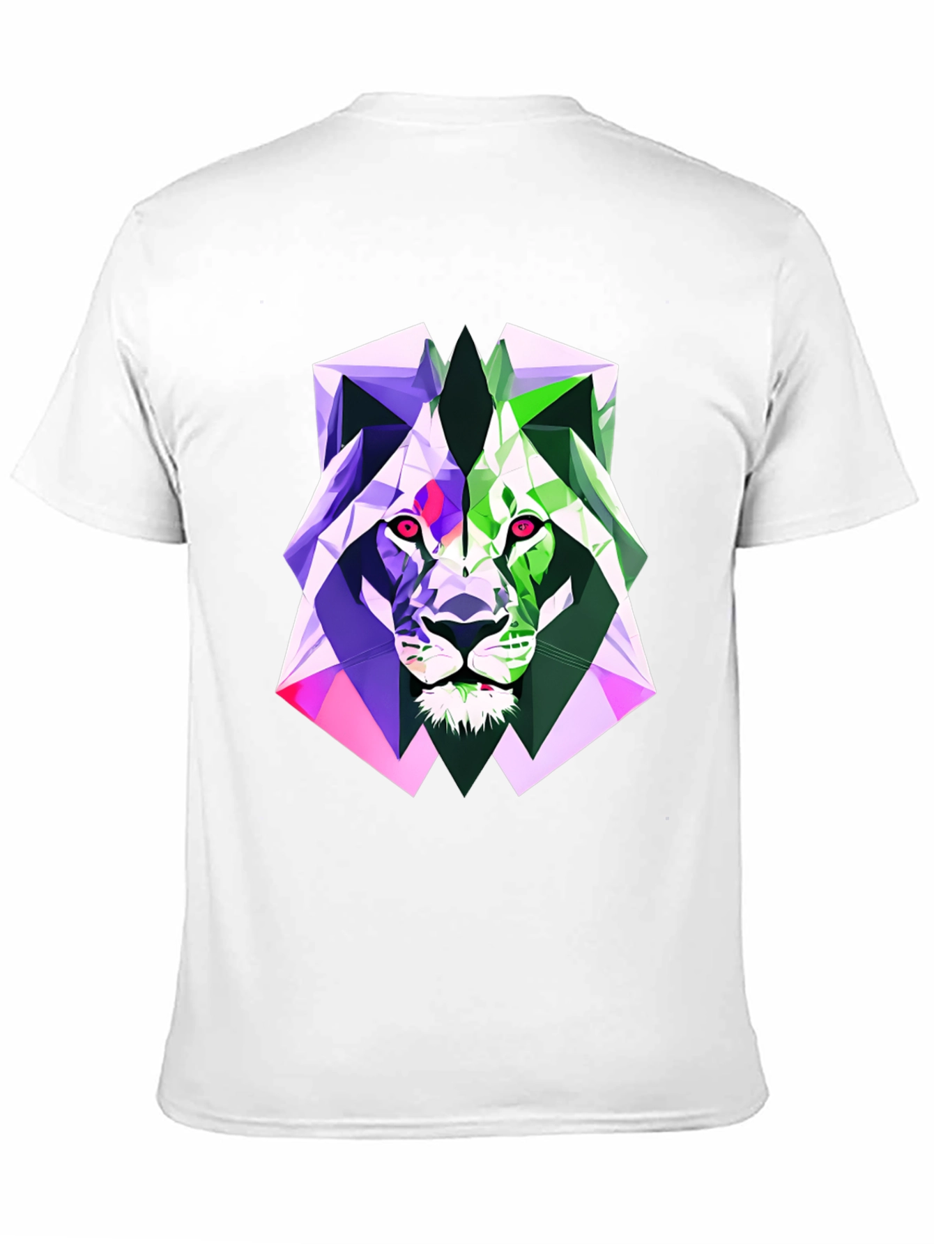 Geometric Lion Graphic Tee - Bold Style