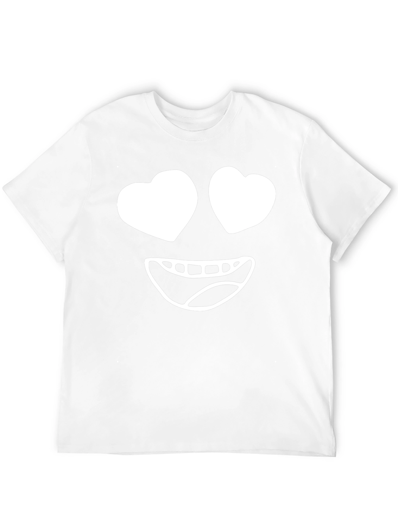 Heart Eyes Emoji Black T-Shirt