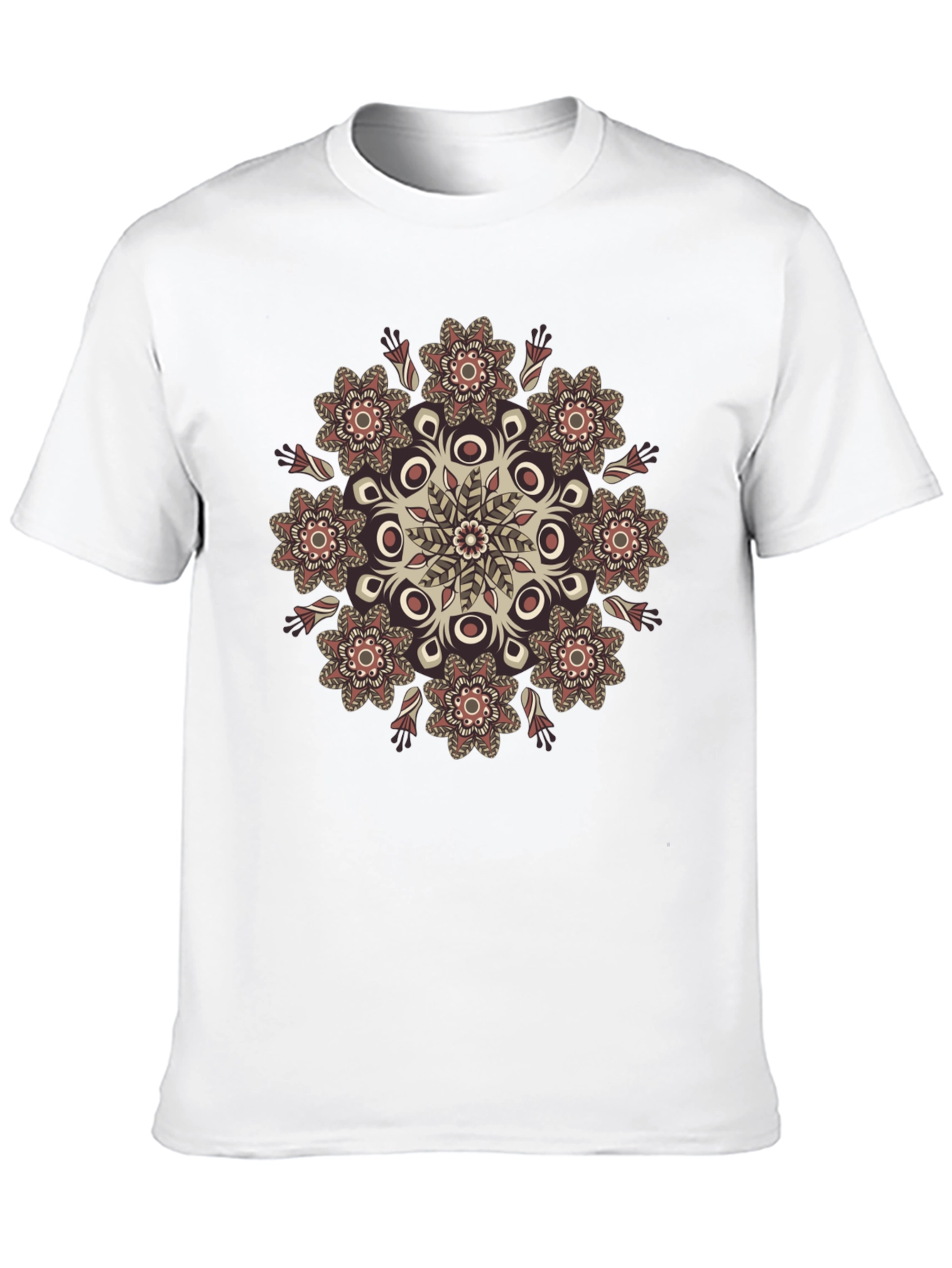 Floral Mandala Graphic Tee - Black