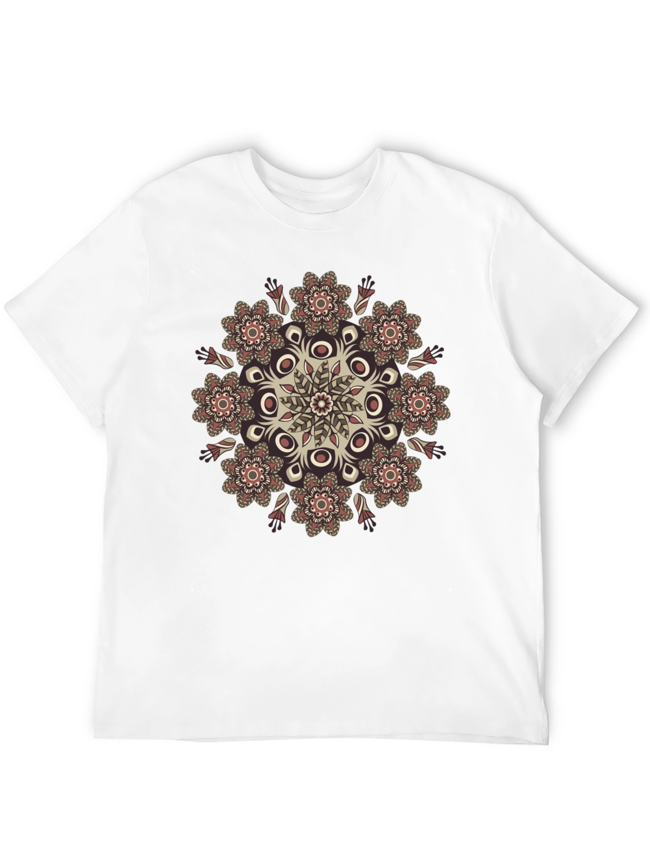 Floral Mandala Graphic Tee - Black