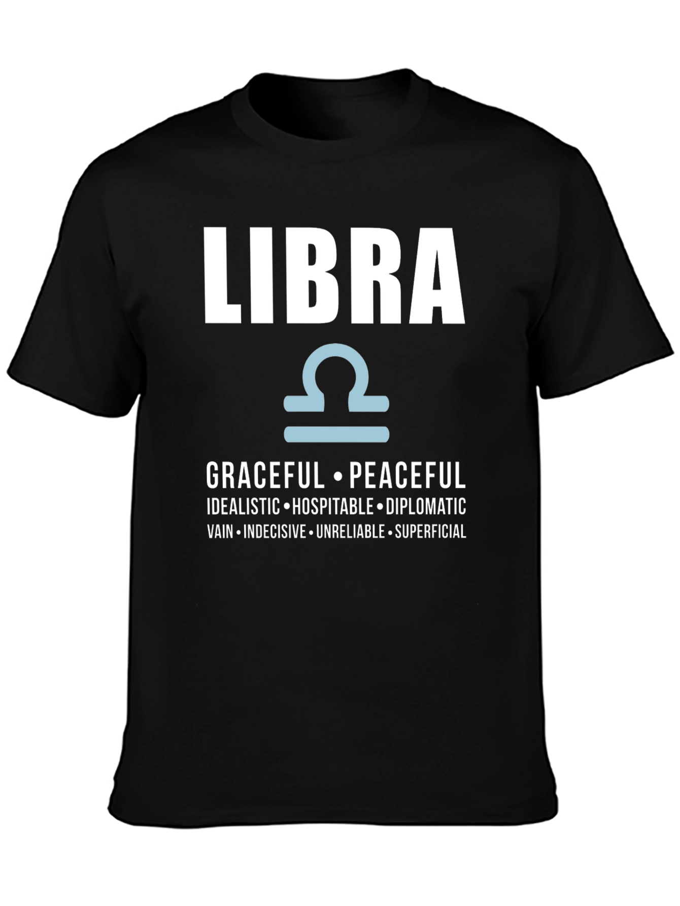 Libra Zodiac T-Shirt Graceful Peaceful Tee