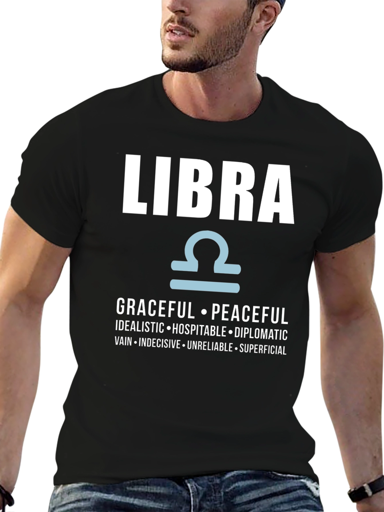 Libra Zodiac T-Shirt Graceful Peaceful Tee