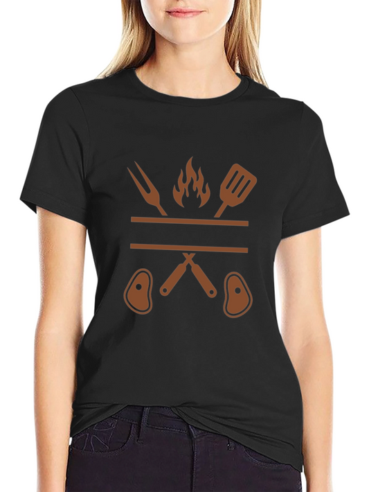 BBQ Grill Master T-Shirt - Black Casual Fit