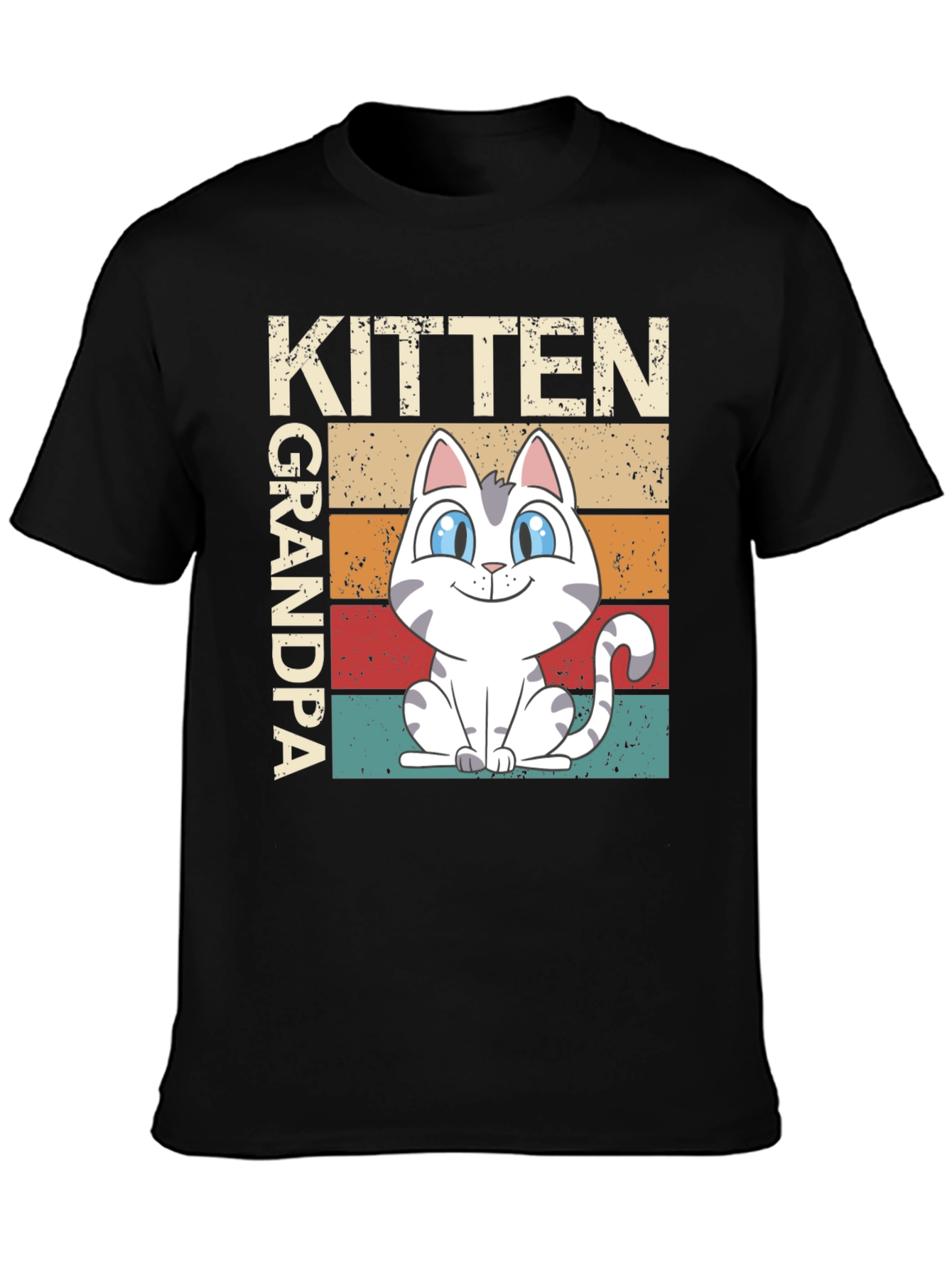 Kitten Grandpa Graphic Tee