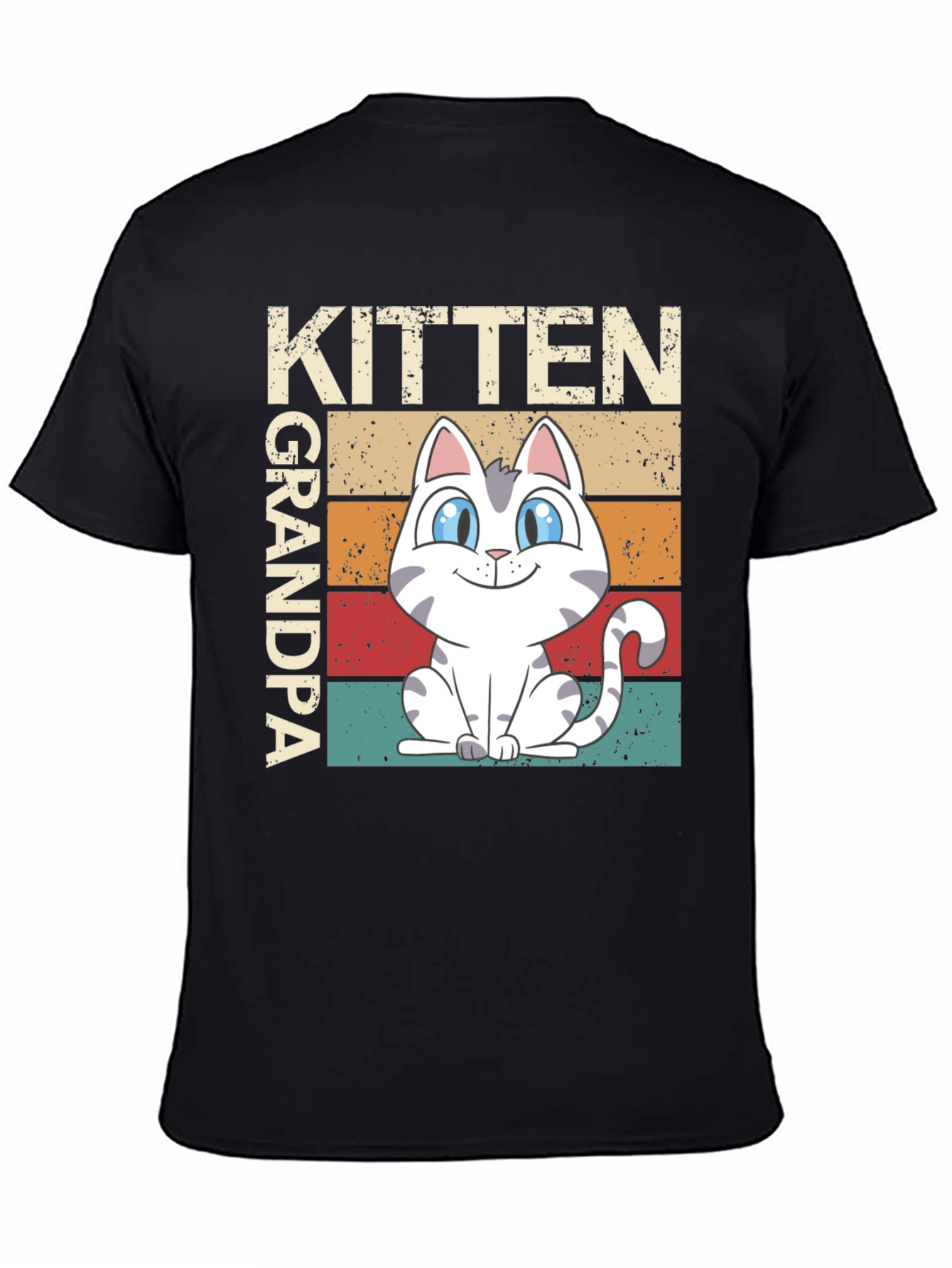 Kitten Grandpa Graphic Tee
