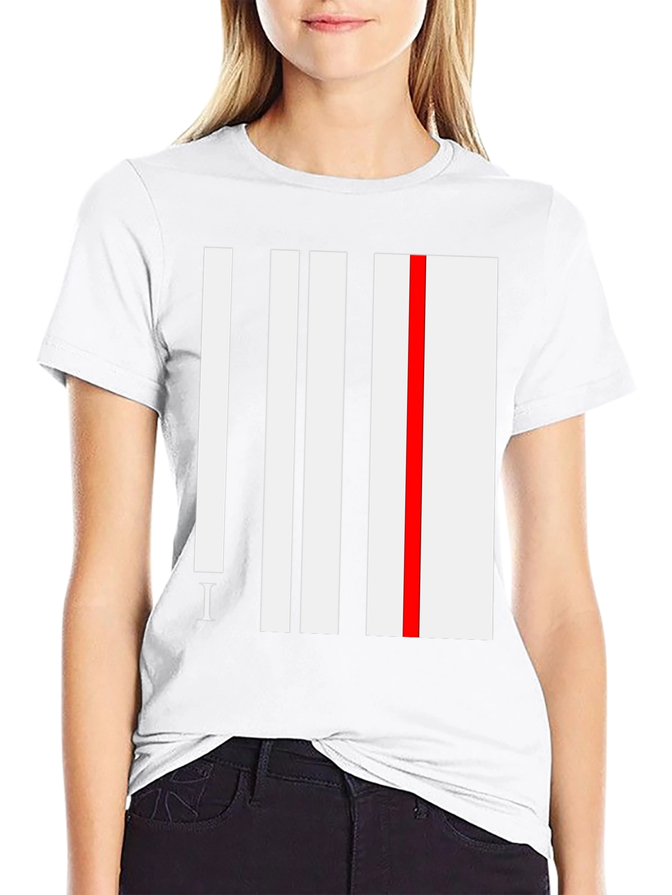 Modern Stripe Tee - Black Graphic Print Shirt