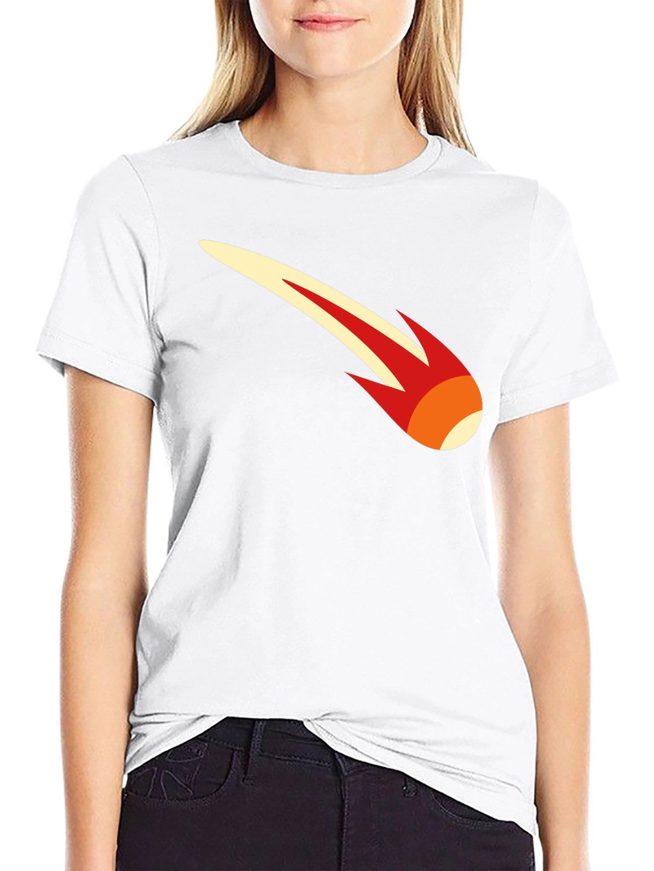 Retro Comet Graphic T-Shirt - Black