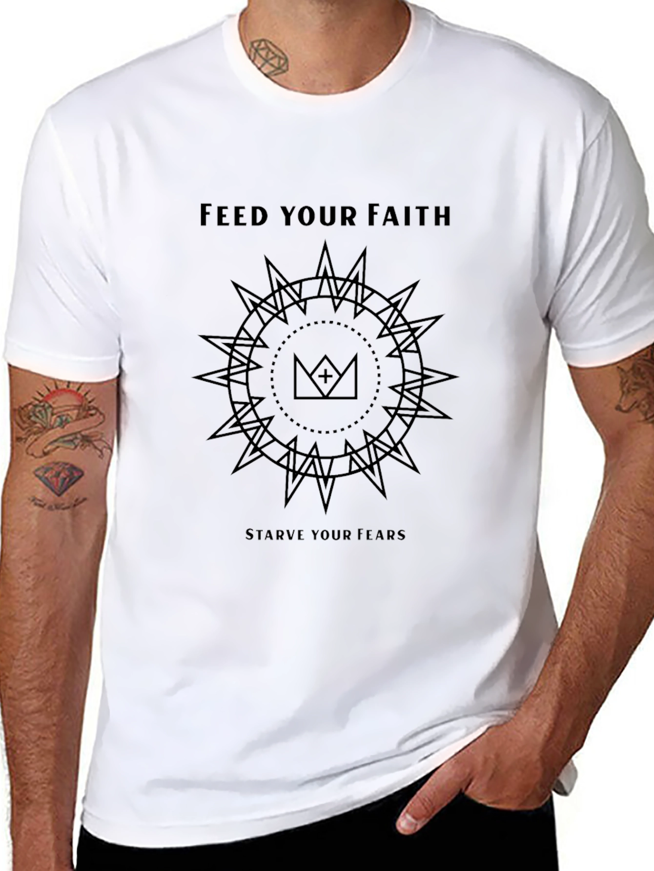 Faith Over Fear Graphic Tee - Black