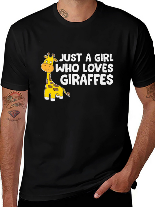 Giraffe Lover T-Shirt - Just A Girl Who Loves Giraffes