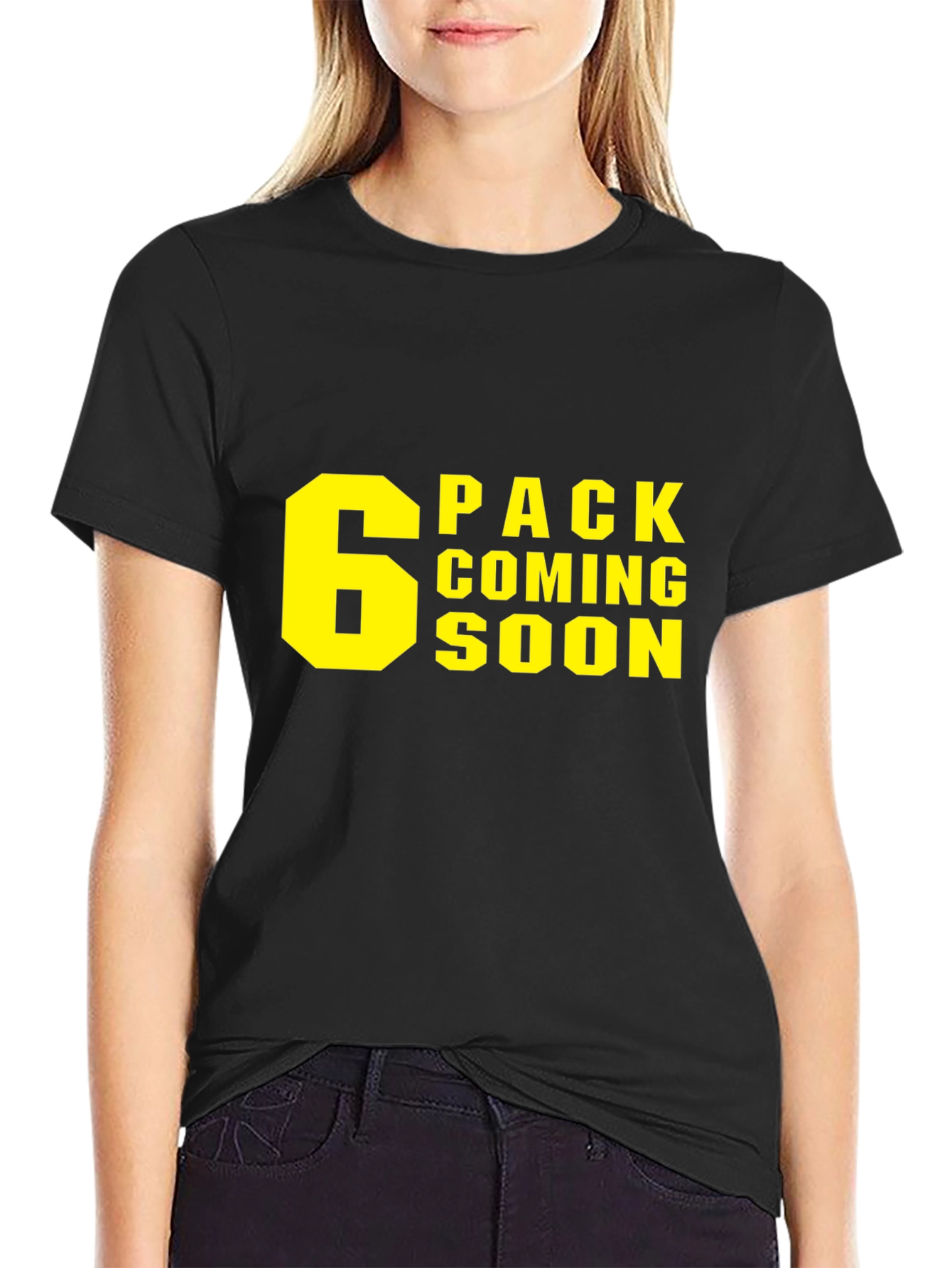 6 Pack Coming Soon T-Shirt - Gym Humor