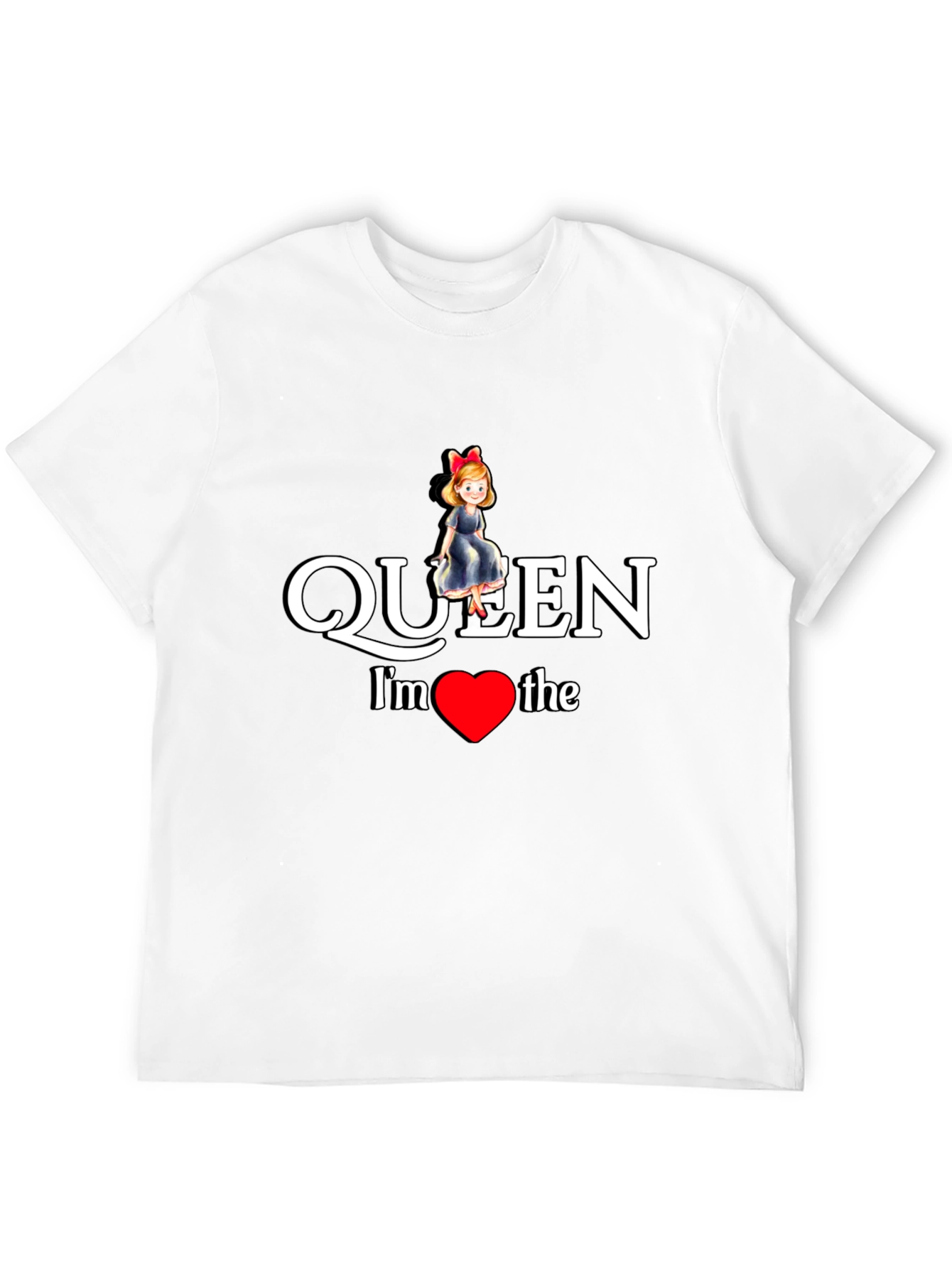 Queen of Hearts Graphic Tee - Black Cotton Shirt