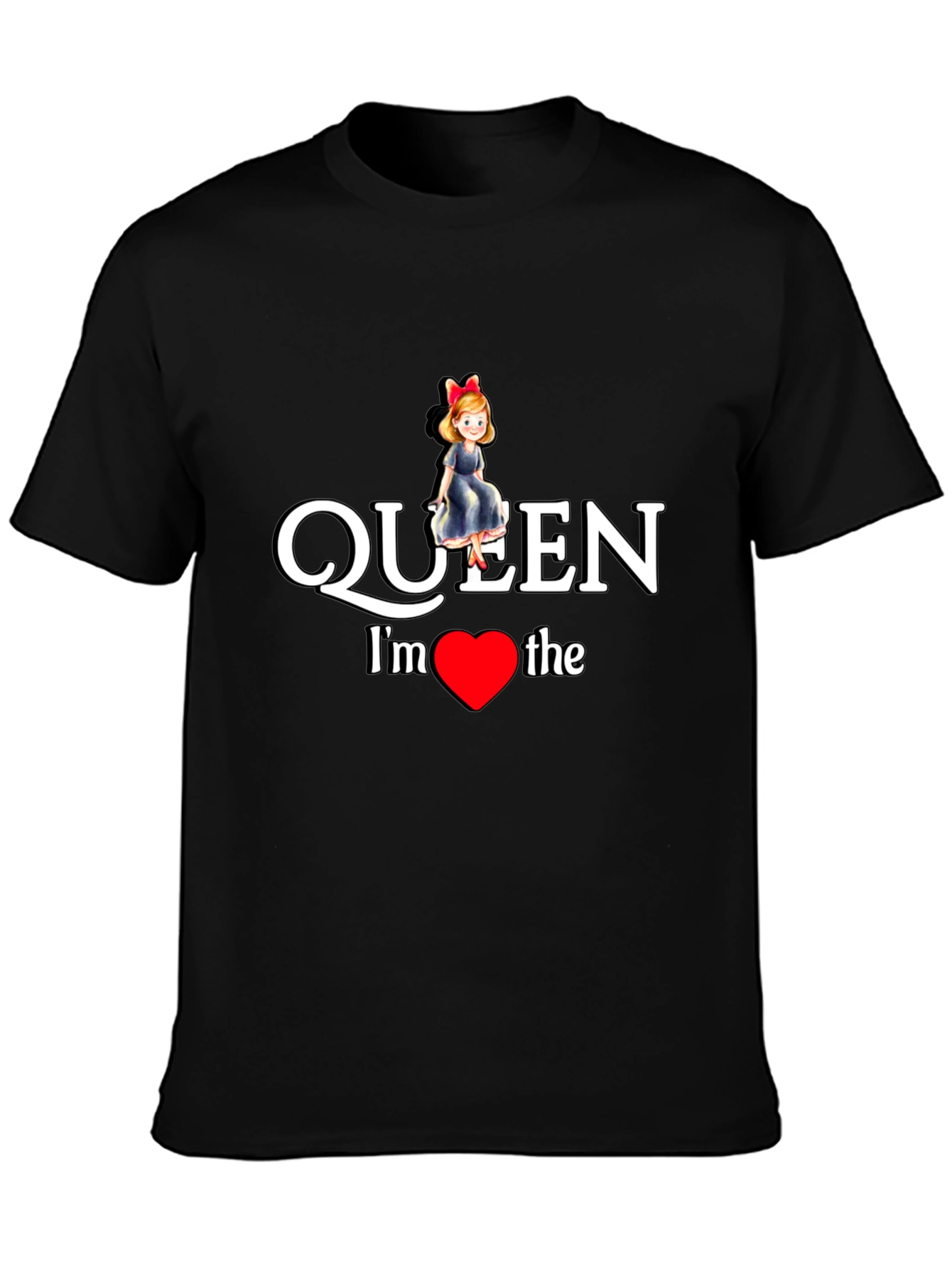 Queen of Hearts Graphic Tee - Black Cotton Shirt