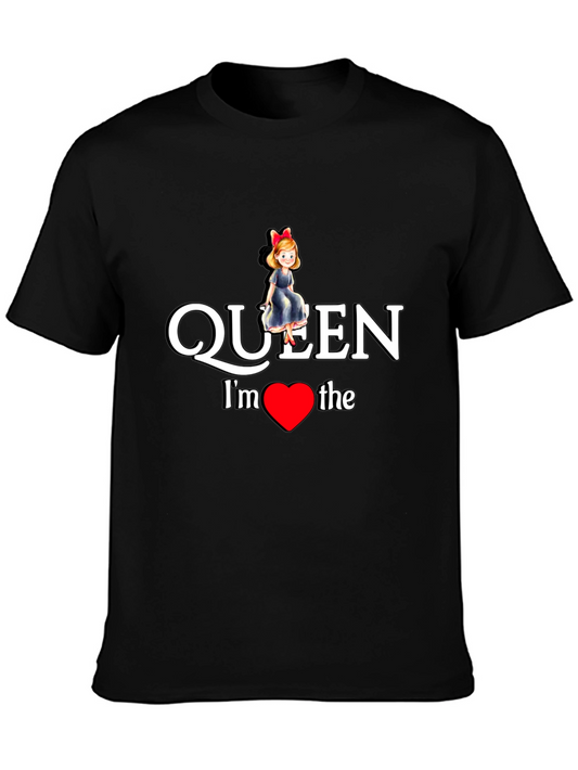 Queen of Hearts Graphic Tee - Black Cotton Shirt