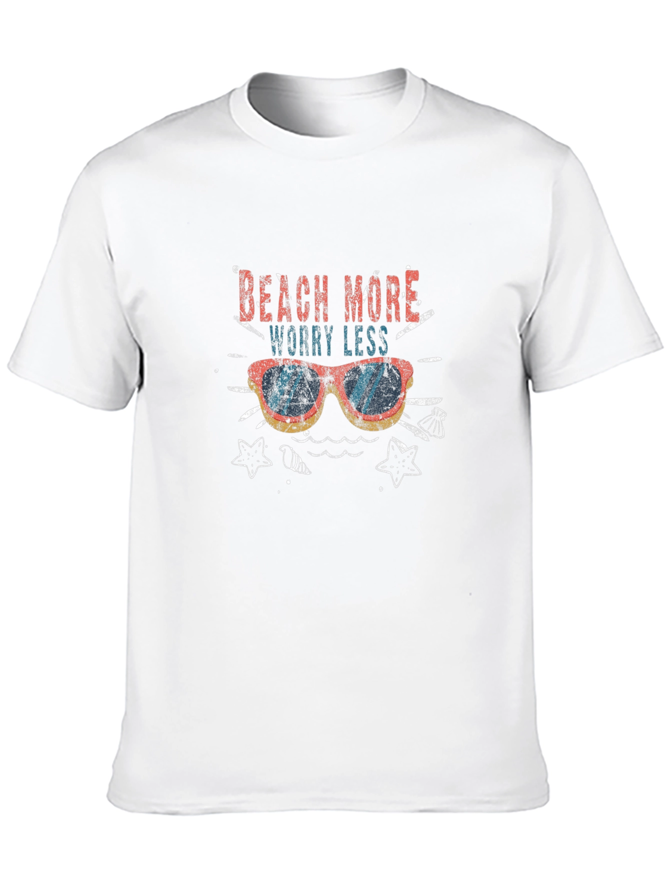 Beach More Worry Less Graphic T-Shirt