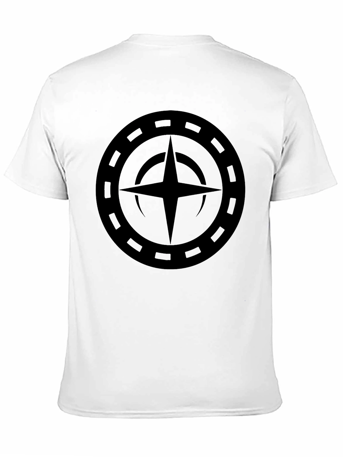 Mens Black Graphic Tee - Compass Design
