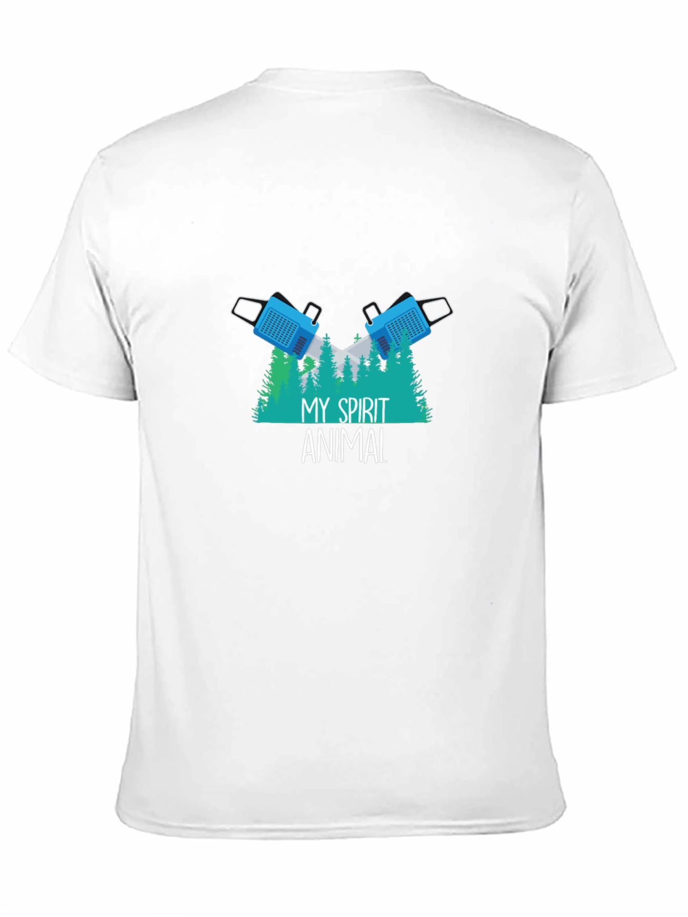 My Spirit Animal Lumberjack Chainsaw Graphic T-Shirt