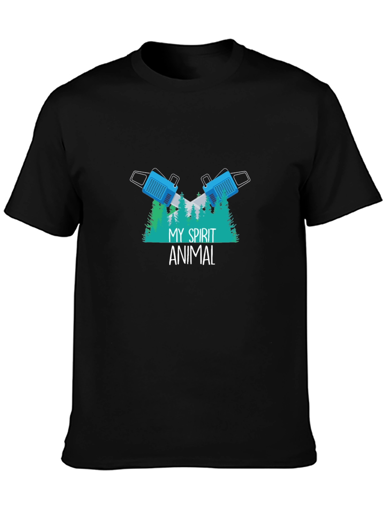 My Spirit Animal Lumberjack Chainsaw Graphic T-Shirt