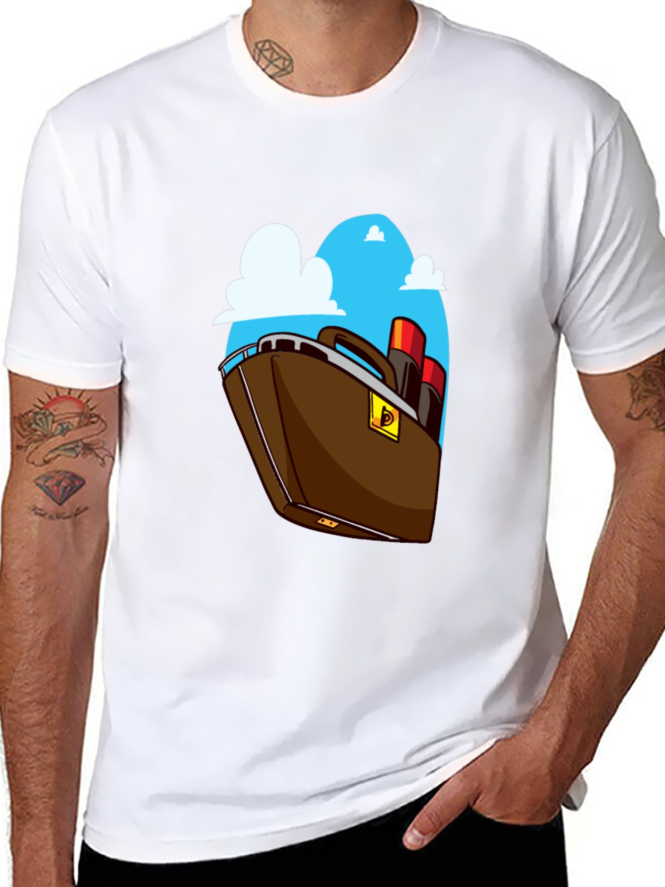 Cartoon Boat Graphic Tee - Black Cotton Comfort