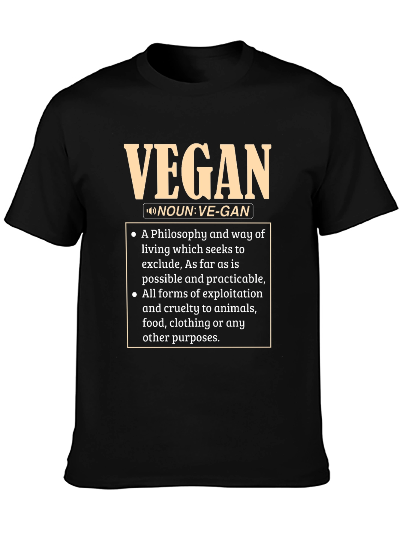 Vegan Definition T-Shirt - Ethical Lifestyle Tee