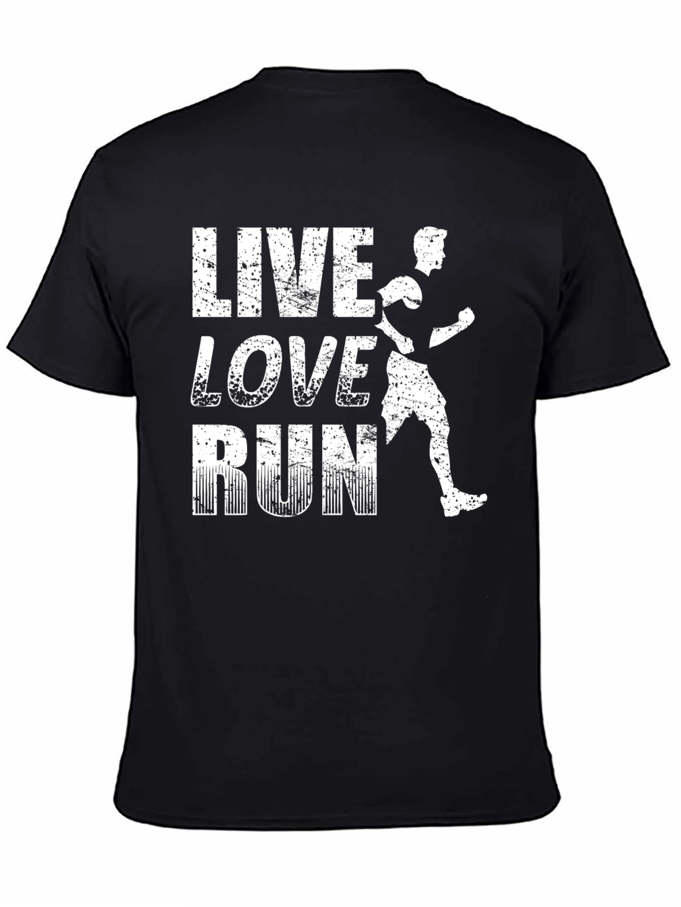 Live Love Run Black Graphic T-Shirt