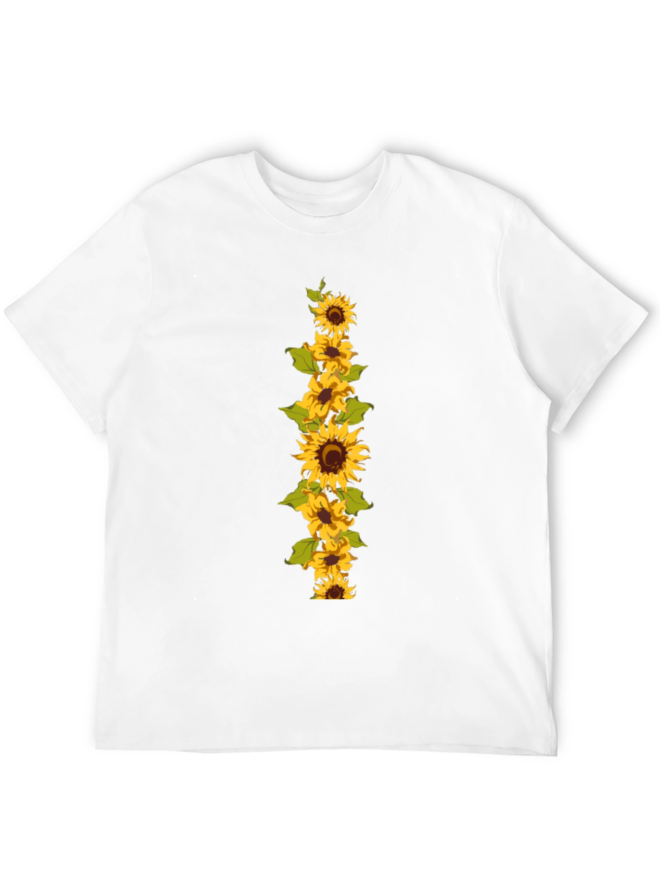 Sunflower Graphic Tee - Black Cotton Casual T-Shirt