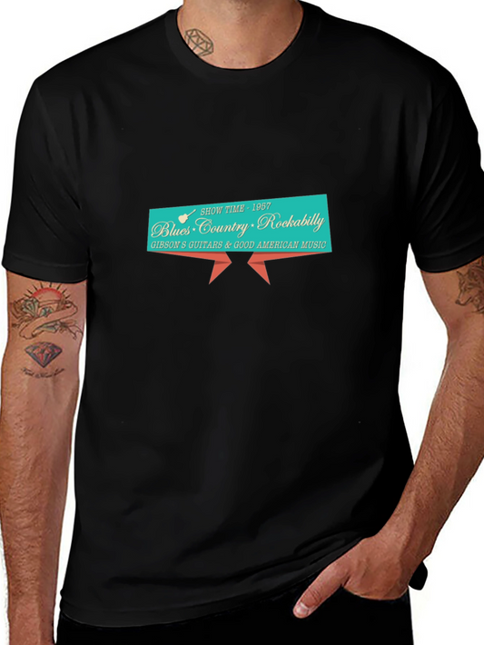Vintage Style Music T-Shirt - Blues Country Rockabilly