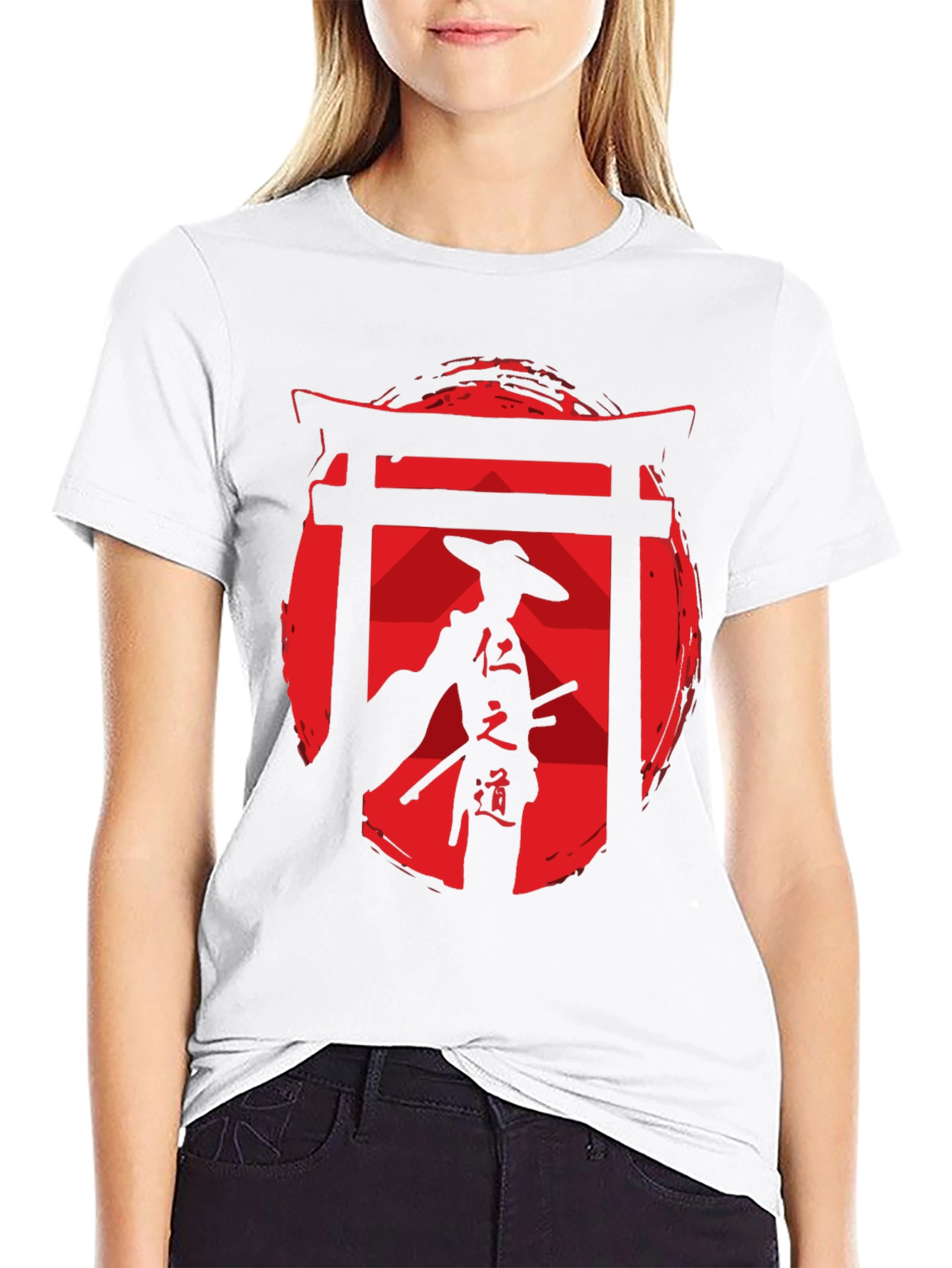 Samurai Graphic Tee - Red Sun Design