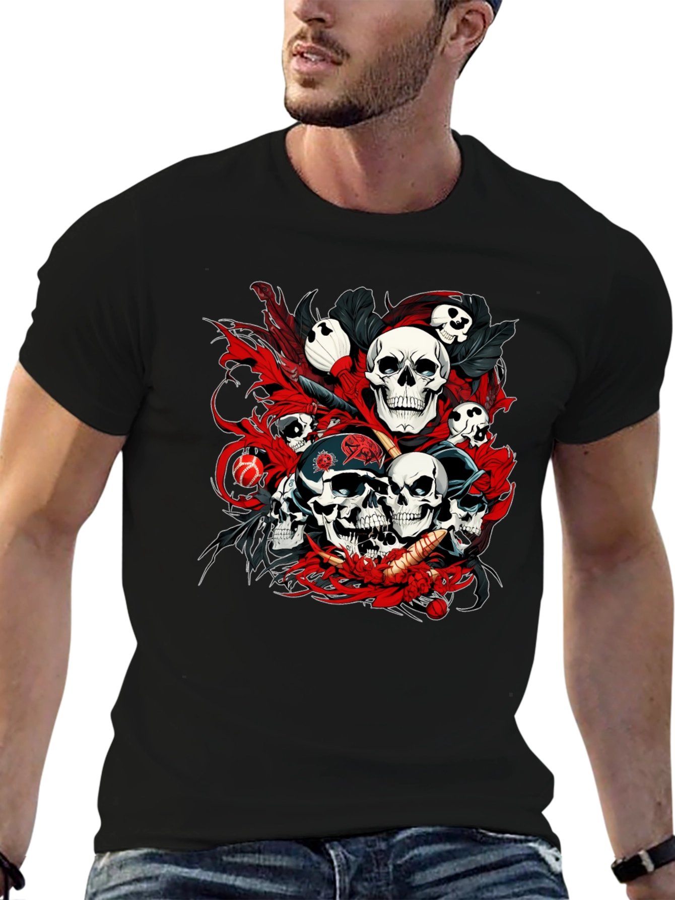 Skull Graphic T-Shirt - Edgy Style