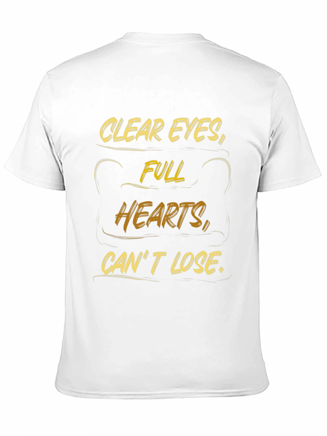 Inspirational Black T-Shirt: Clear Eyes Full Hearts