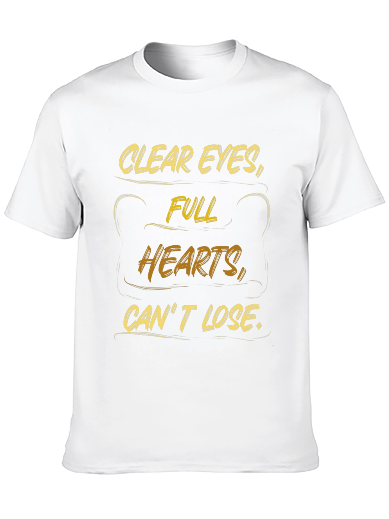 Inspirational Black T-Shirt: Clear Eyes Full Hearts