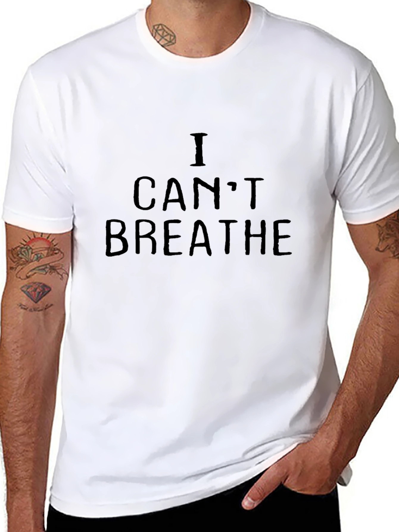 I Cant Breathe T-Shirt - Mens Black Tee