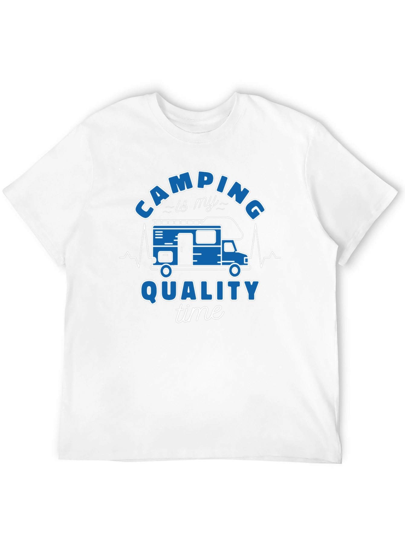 Camping Quality Time Graphic Tee - Black Cotton Shirt