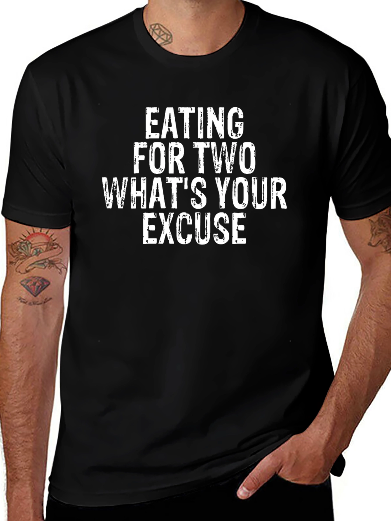Eating for Two Funny Graphic T-Shirt