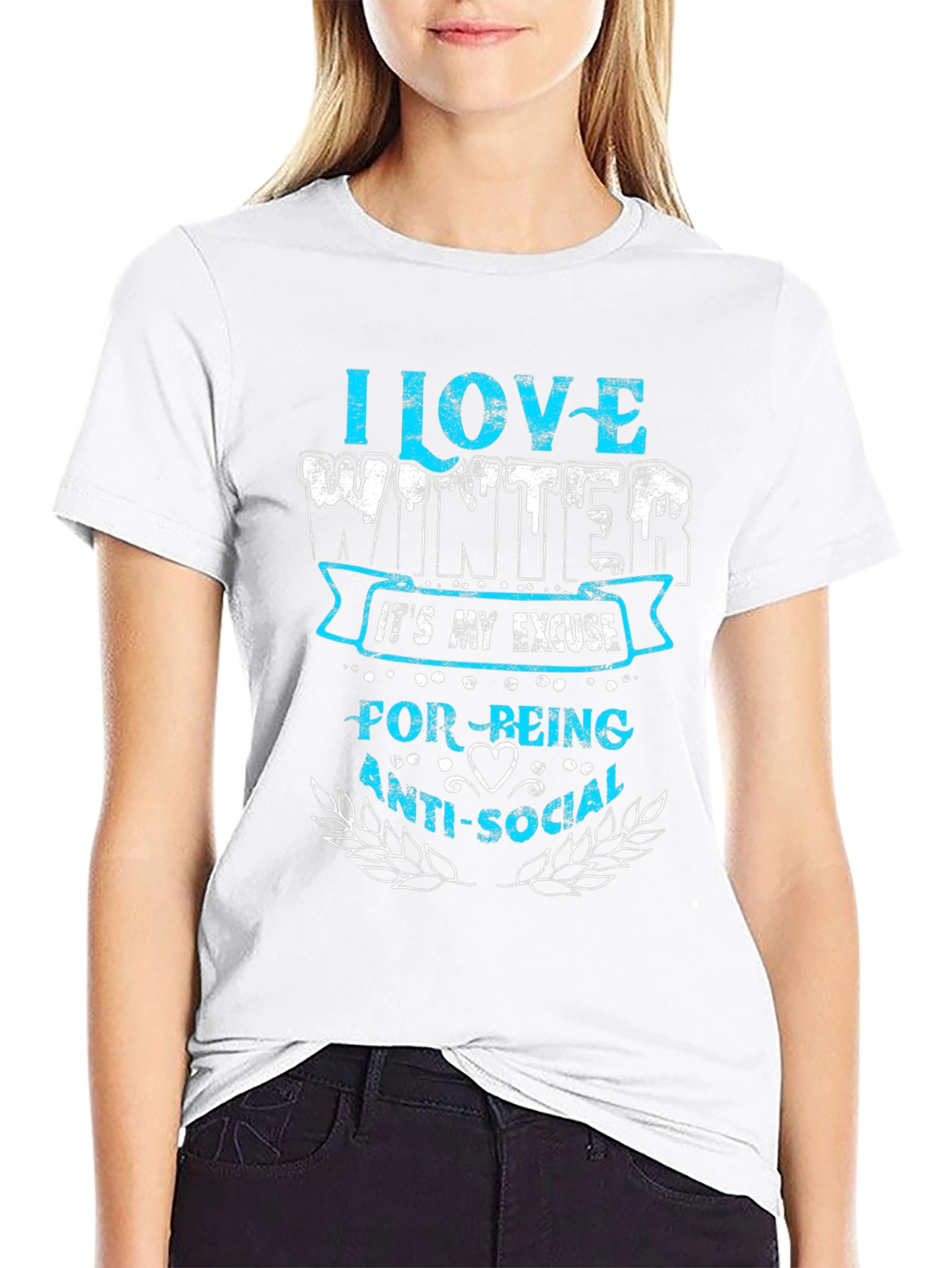 I Love Winter Anti-Social T-Shirt