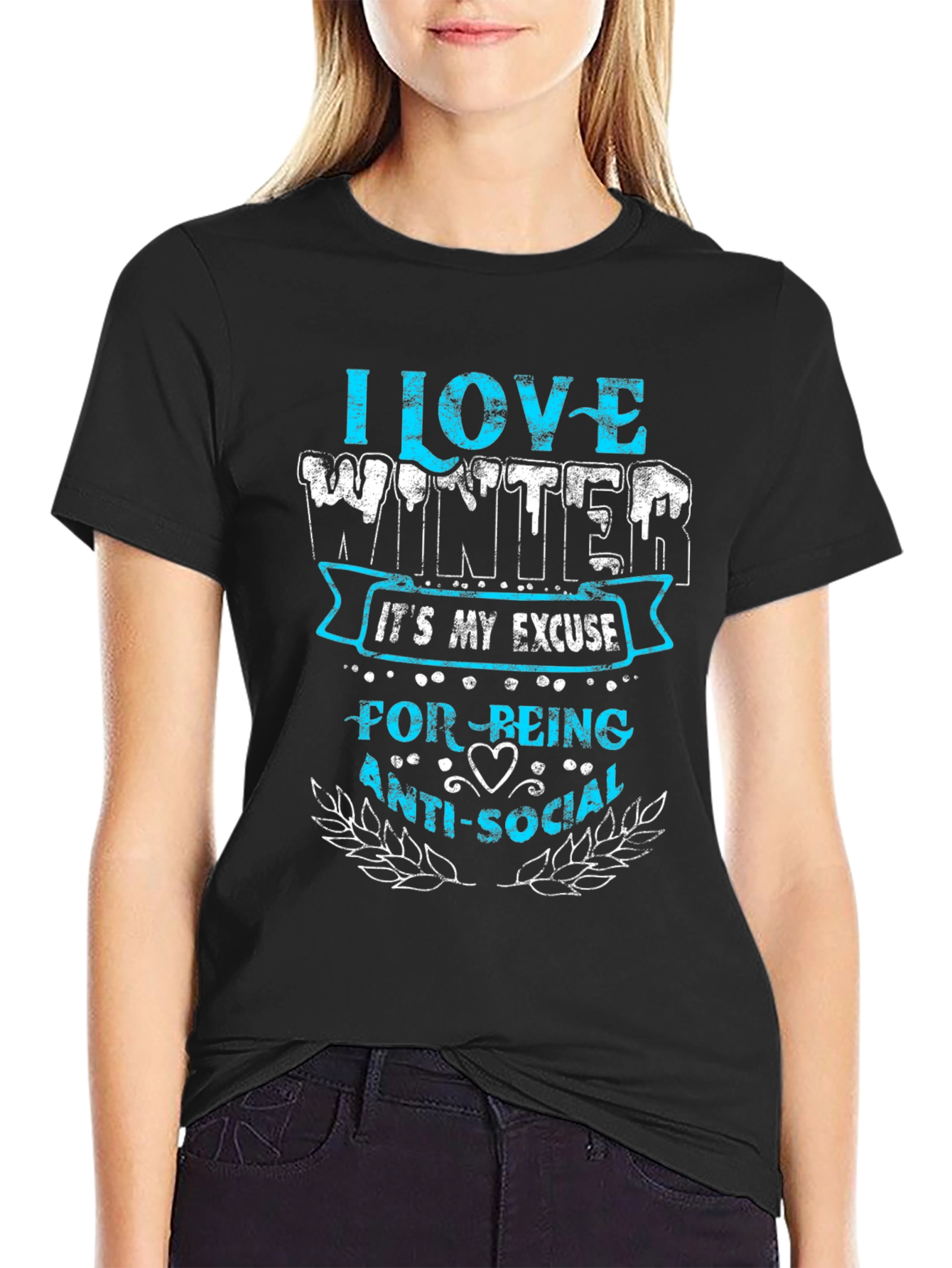 I Love Winter Anti-Social T-Shirt