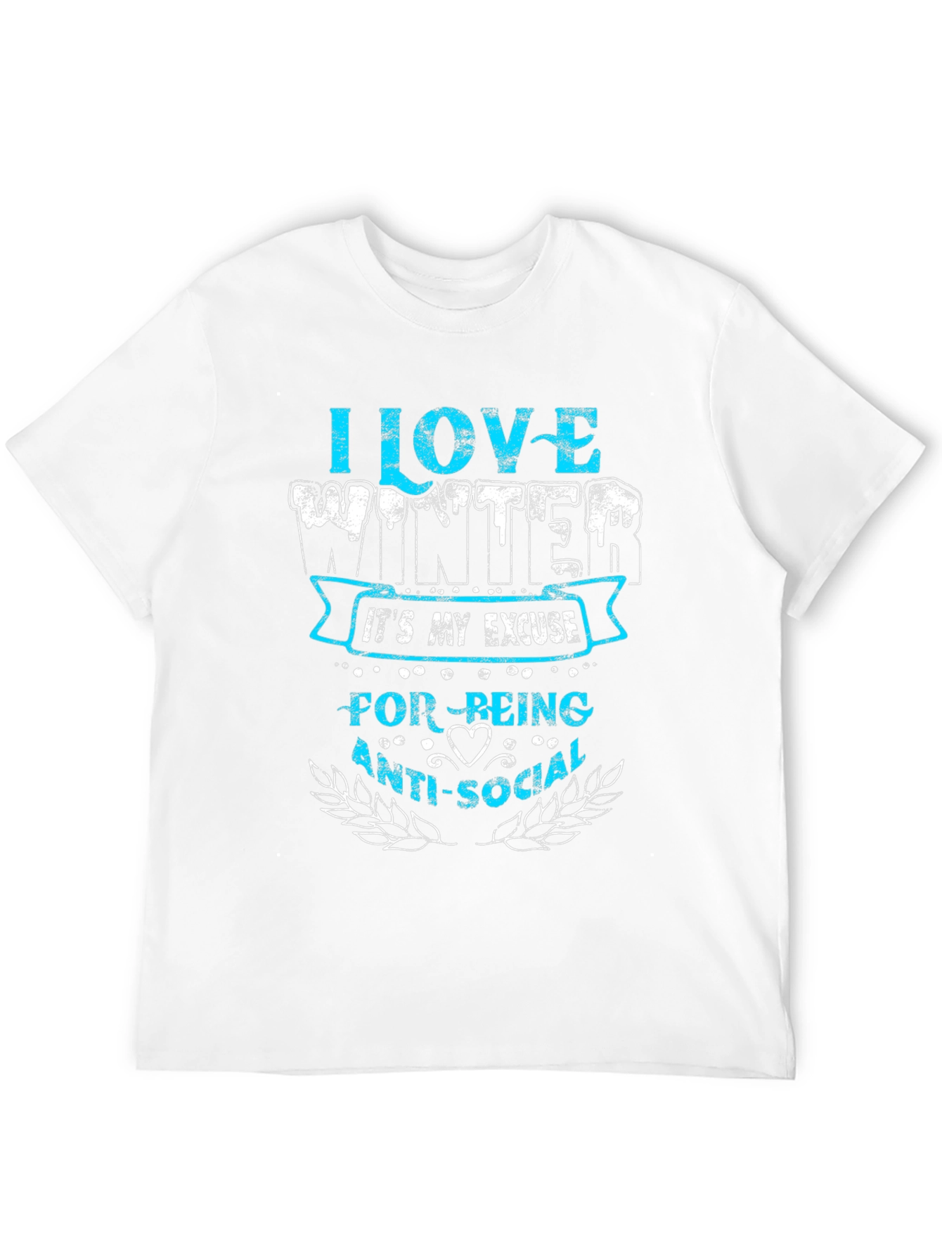 I Love Winter Anti-Social T-Shirt