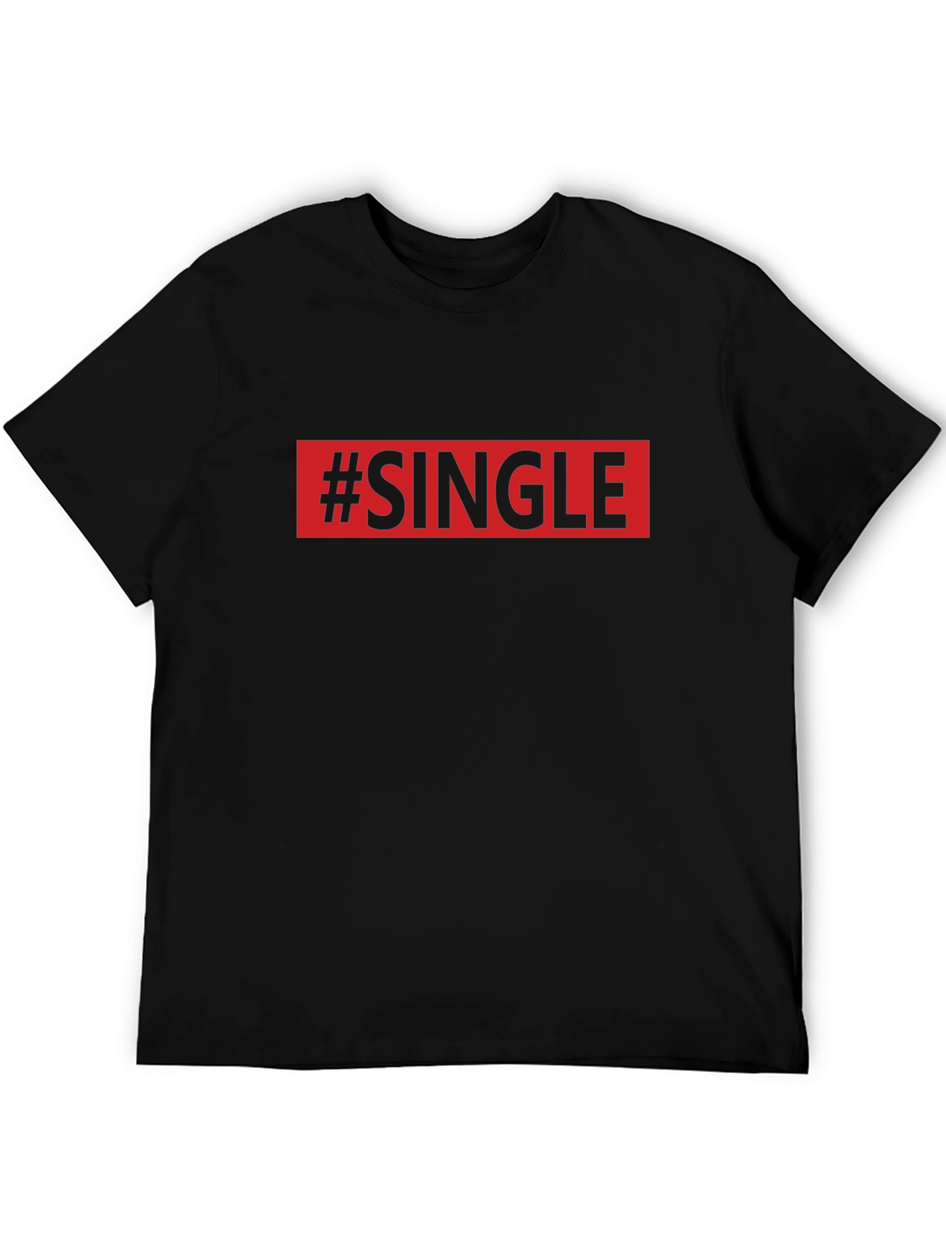 #Single Graphic Print Crew Neck T-Shirt
